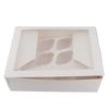 25Pcs Cupcake Box Range 12 Hole Window Face Wedding Birthday Party Christmas Gift