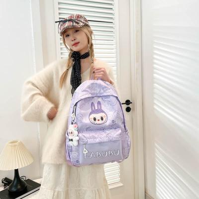 Cartoon New Flow Backpack Large Capacity Exquisite Printing Student Ultra-light Schoolbag