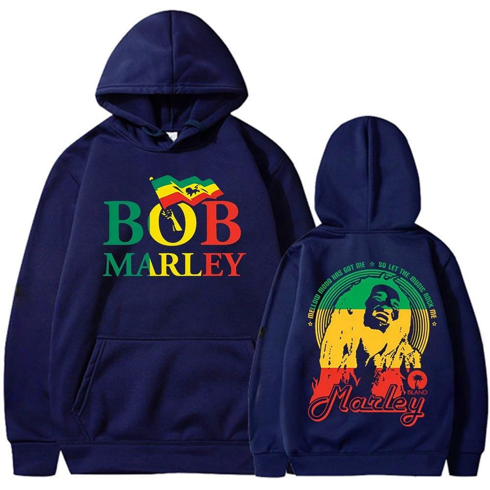 Reggae Music Originator Bob Marley Graphic Hoodie Mens Women Clothing Classic Vintage Hooded Sweatshirts Male Oversized Pullover