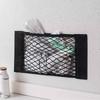 Storage Net Pocket Home Kitchen Cabinet Door Adhesive Sundries Bag Trunk Elastic Pocket With Nylon Fastener Tape Car Organizer