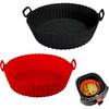 Air Fryer Silicone Liners Pot,8 Inch Air Fryer Basket Liners, Silicone Baking Tray Pots for 3 To 5 Qt for Air Fryer Oven Reble Baking Tray Oven