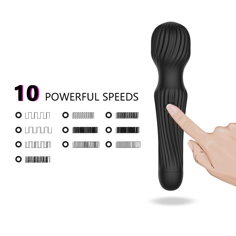 10 rychlostních výkonných velkých vibrátorů pro ženy Kouzelná hůlka Masážní tělo Sexuální hračka pro ženy klitoris stimulující ženské sexuální produkty
