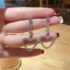 Fashion Heart-shaped Tassel Long Earrings Sweet Cute Women's Earrings Jewelry Gifts for Girls Women Earring