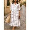 JPNTKY Moda Otoño Invierno Manga Larga Cuello Polo Vestidos Casuales
