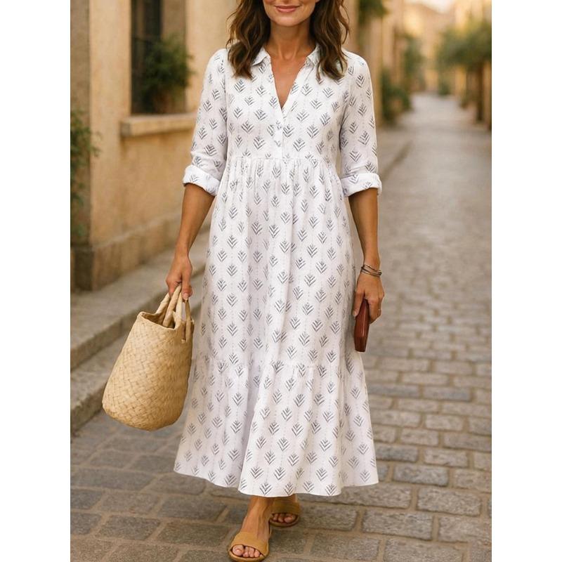 JPNTKY Moda Otoño Invierno Manga Larga Cuello Polo Vestidos Casuales