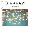 Teal Romantic 2D Backdrop, Golden Heart Lights Photo Background