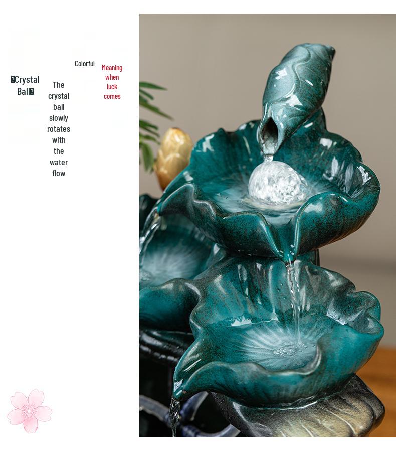 Lucky Ceramic Fish Tank Ornament: High-End Gift for Tea Room, Living Room, Office, or Reception Desk Decoration.