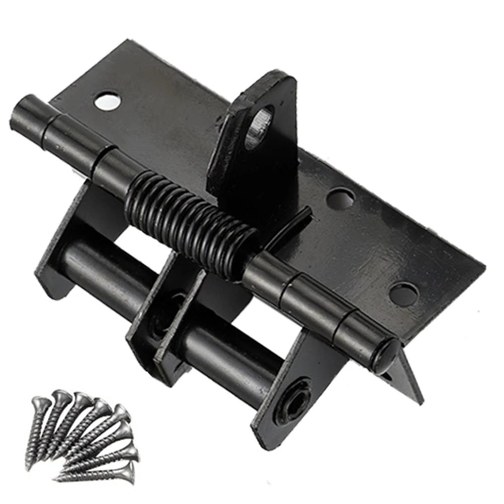 Self Closing Door Hinges Invisible 4 Inch Spring Door Hinge 90-Degree Positioning Heavy Duty Hinges Anti-Rust Household Hardware