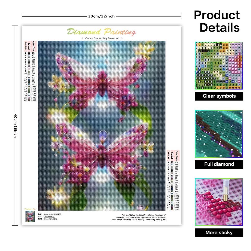 5D Diamond Painting Butterfly Embroidery Sale Animal Pictures Of Rhinestones Mosaic Handicraft Wall Decor 30x40cm/12x16inch