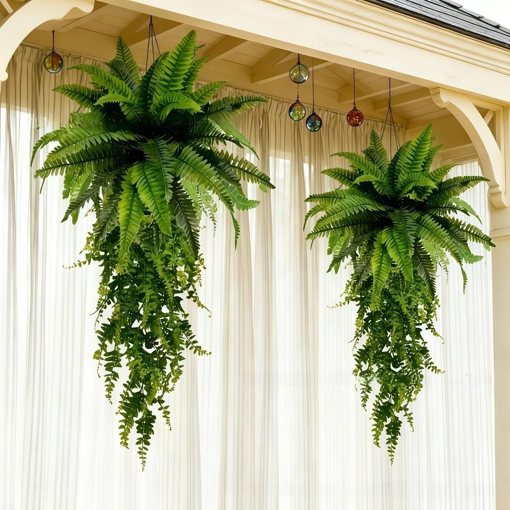 Plastic Artificial Plant Vine Silk Leaf Rattan Leaves Wall Hanging Plastic Leaf Branches Green Color Artificial Ferns Vine
