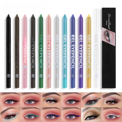 Dragon Ranee White Eyeliner, Color Eyebrow Pen Eyeliner Eyeliner, Waterproof and Anti -sweat, No Faint Lying Silkworm Foam Brush -eye Shadow
