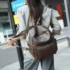 Vintage Genuine Leather Travel Backpack Women's Cowhide College Style School Bag