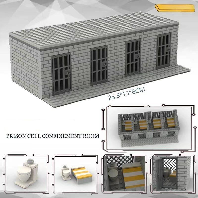 Prison Cell Small Black Room House Prisoner Bad Guy Puzzle Assembly Building Blocks
