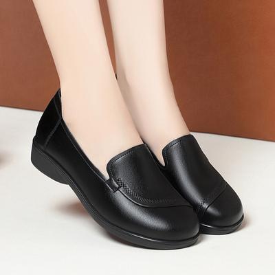 Mocasines Slip On de Estilo Literario de Moda para Mujer, de Cuero Suave, Tacón Bajo, Punta Redonda, Cómodos, Suaves, Primavera, Retro, Casual, Zapatos Individuales