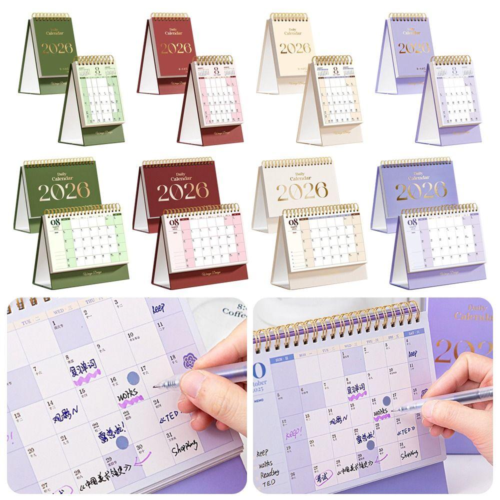 Nützlicher 2026 Desktop-Papierkalender Multifunktionaler Heimdekor Planer Zeitplaner Jahresnotizbuch Agenda Organizer