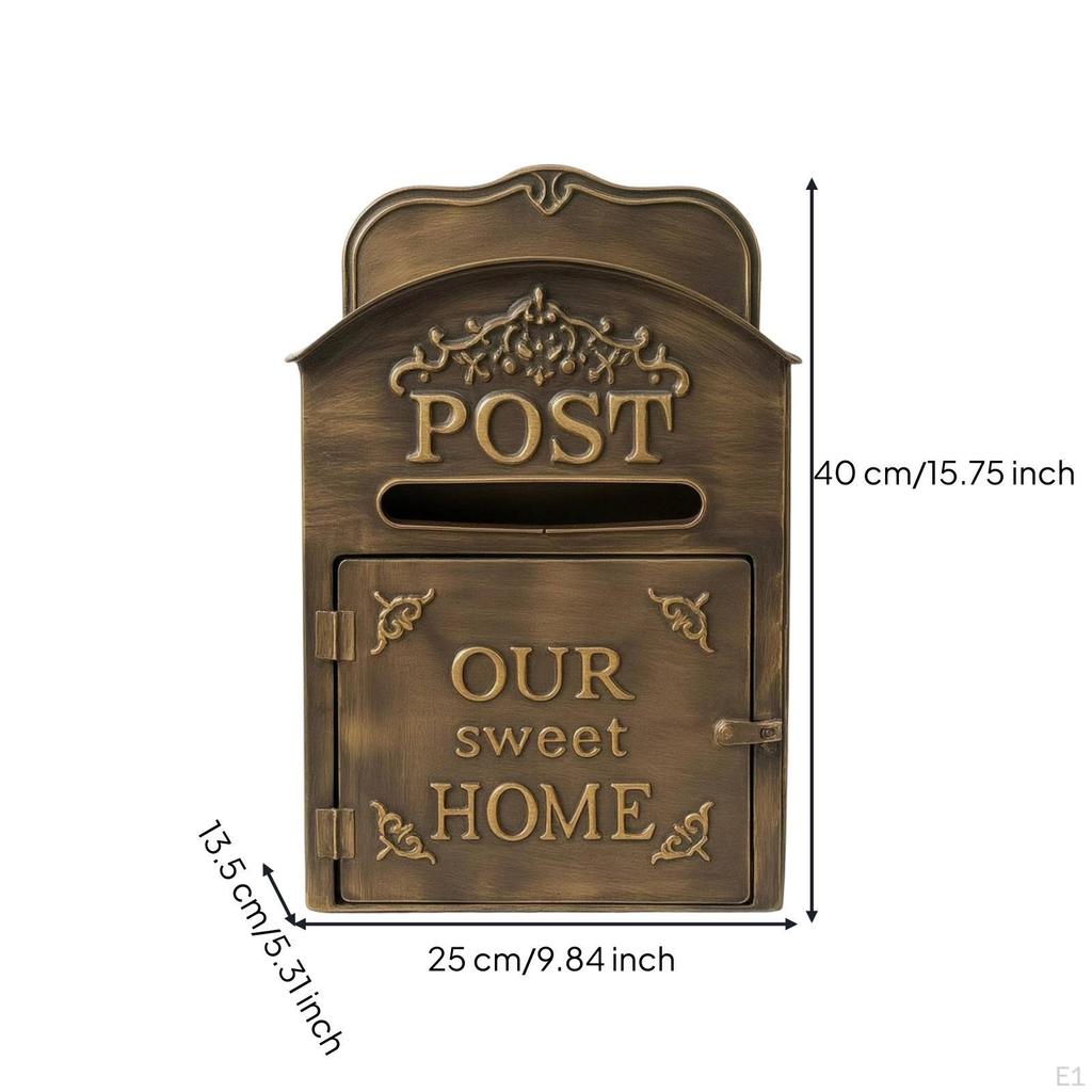 Vintage Mailbox Ornamental with Latch Decorative for Homeowners