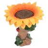 Sunflower Statue Garden Decor Resin Sunflower Sculpture Bird Feeder for Outdoor Lawn Yard Decoration