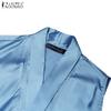 ZANZEA Women Casual V-Neck Sleeveless Satin Vest Tops