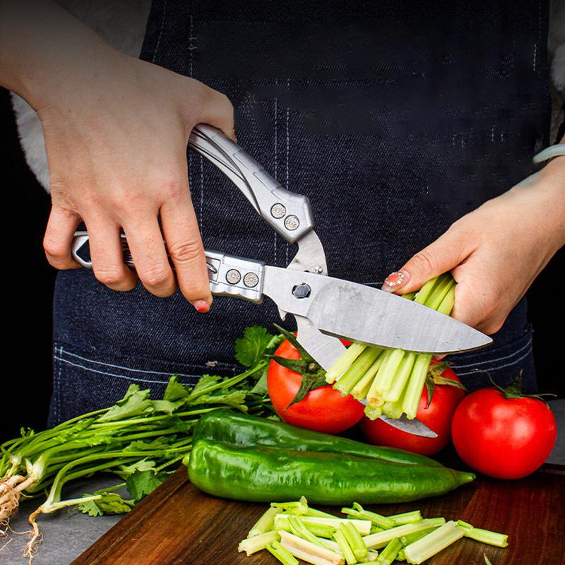 Multi Functional Stainless Steel Food Barbecue Kitchen Scissors Household Specific Strong Shears for Cutting Chicken Bones