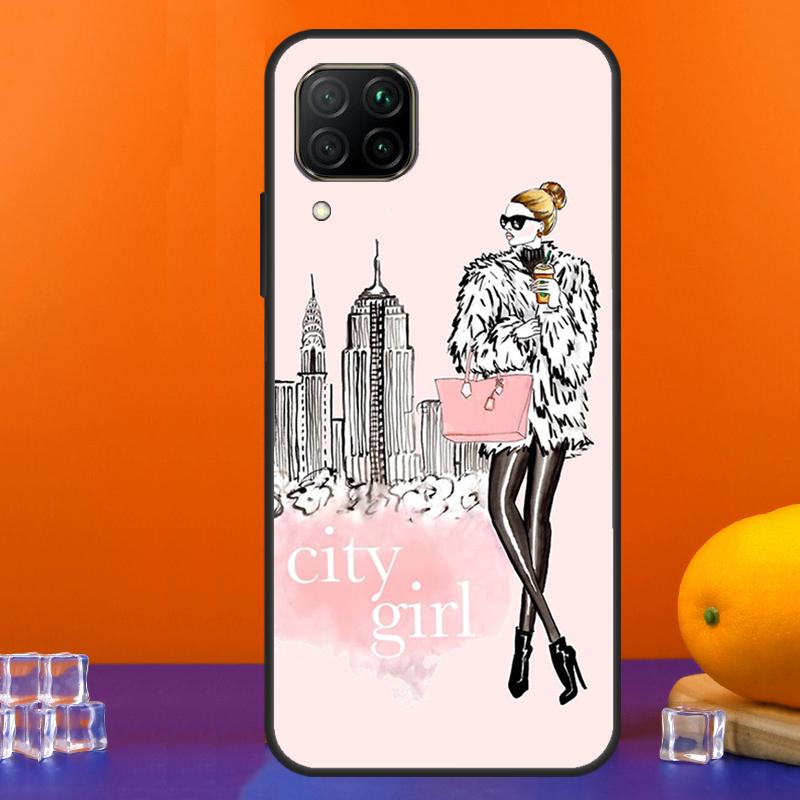City Fashion Girl For Huawei Nova 12s 12i 11i 5T 9 10 SE Y91 Y90 Y60 Y70 Y72 Y61 P60 Pro P20 P40 P30 Lite Case
