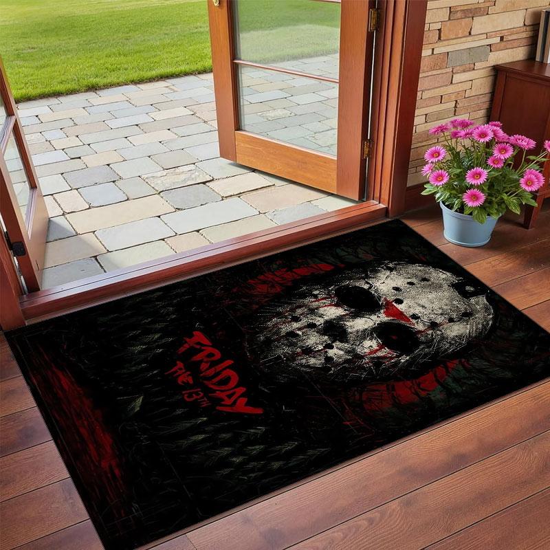 Crystal Velvet Rug Soft Non Slip Indoor Floor Mat Home DecorFriday the 13th Jason Voorhees
