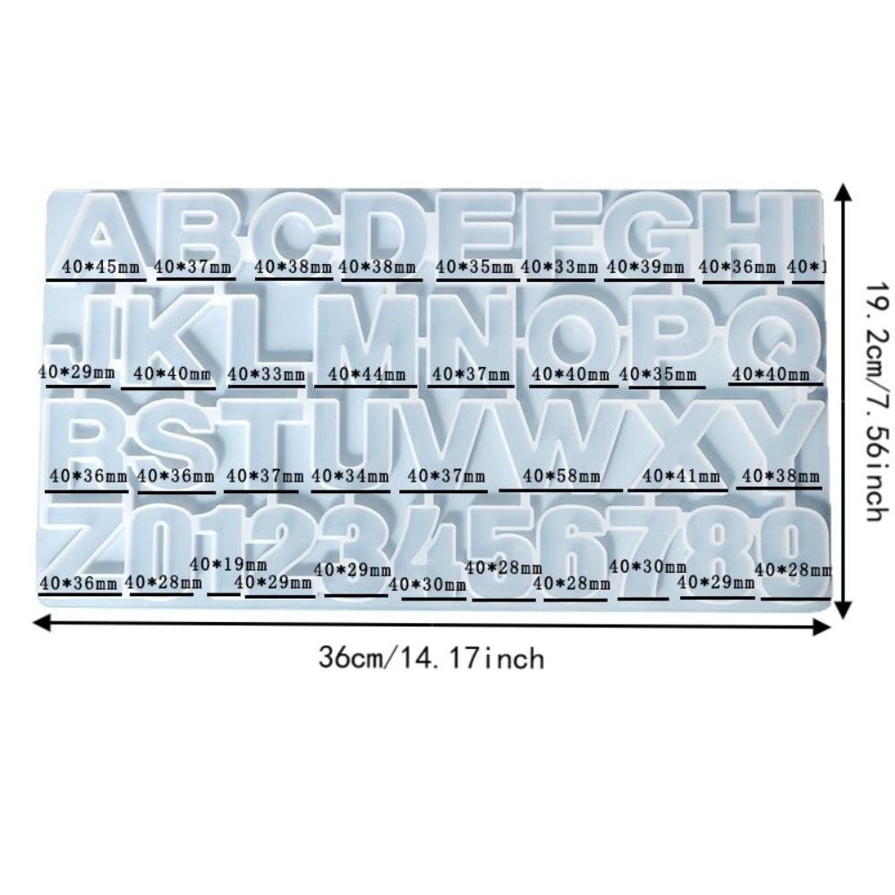 Reusable 26 Letter Mold A-Z Number Keychain Silicone Mold Handmade Alphabet Mold  DIY Crafts