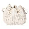 MIU MIU Matelassé Klassisches Logo Lammleder Handtasche Damen Handtaschen Weiß 5ND022_AFPP_F0009