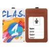 Vertical Leather Heat Transfer Work Badge Holder for Sublimation Logo Printing - White Small Card Holder with Neck Strap
