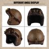 UCHOOSE Retro Motorcycle Helmet PU Leather Open Face 3/4 Chopper Bicycle Helmets Classic Casco Moto Vintage