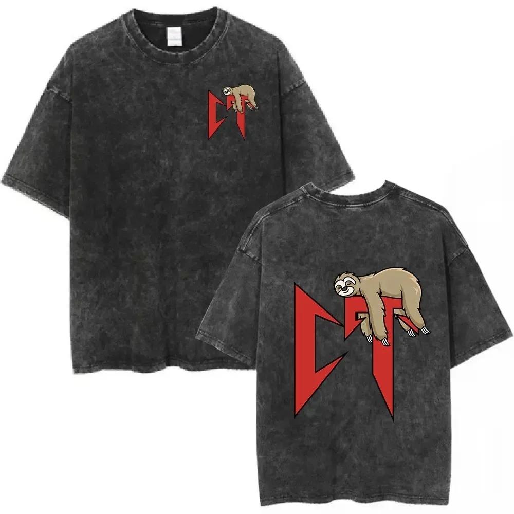 

Летняя спортивная футболка с принтом пляжа, повседневная, свободного кроя, с коротким рукавом, мужская и женская, винтажная футболка с ретро-стиркой 3XL