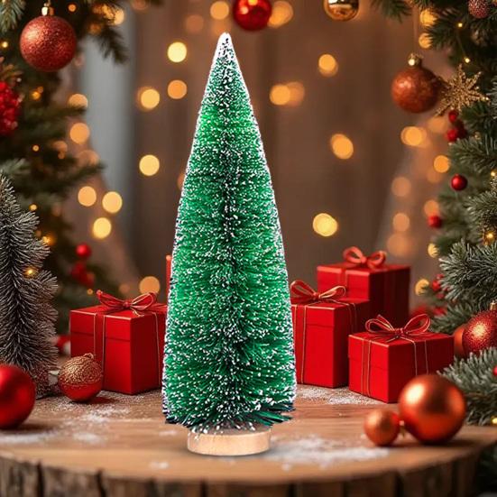 Mini Christmas Tree Sisal Snow Frost Artificial Pine Tree