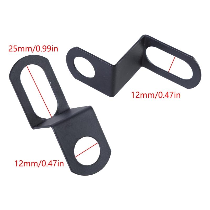 2Pcs Motorcycle Indicator Rear Turn Signal Relocation Bracket Light Lamp Holder Metal Fork Ear Clamps