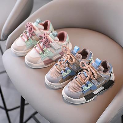 New Girl's Sneakers Breath Mesh Child Sneaker Fashion Versatile Casual Shoe Light Comfort Boy Shoes Versatile Daily Board Shoe