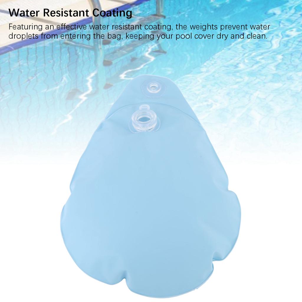 10PCS Pool Cover Weights PVC Winter Pool Tarp Hanging Water Bag for Above Ground Swimming Pool Cover Light Blue