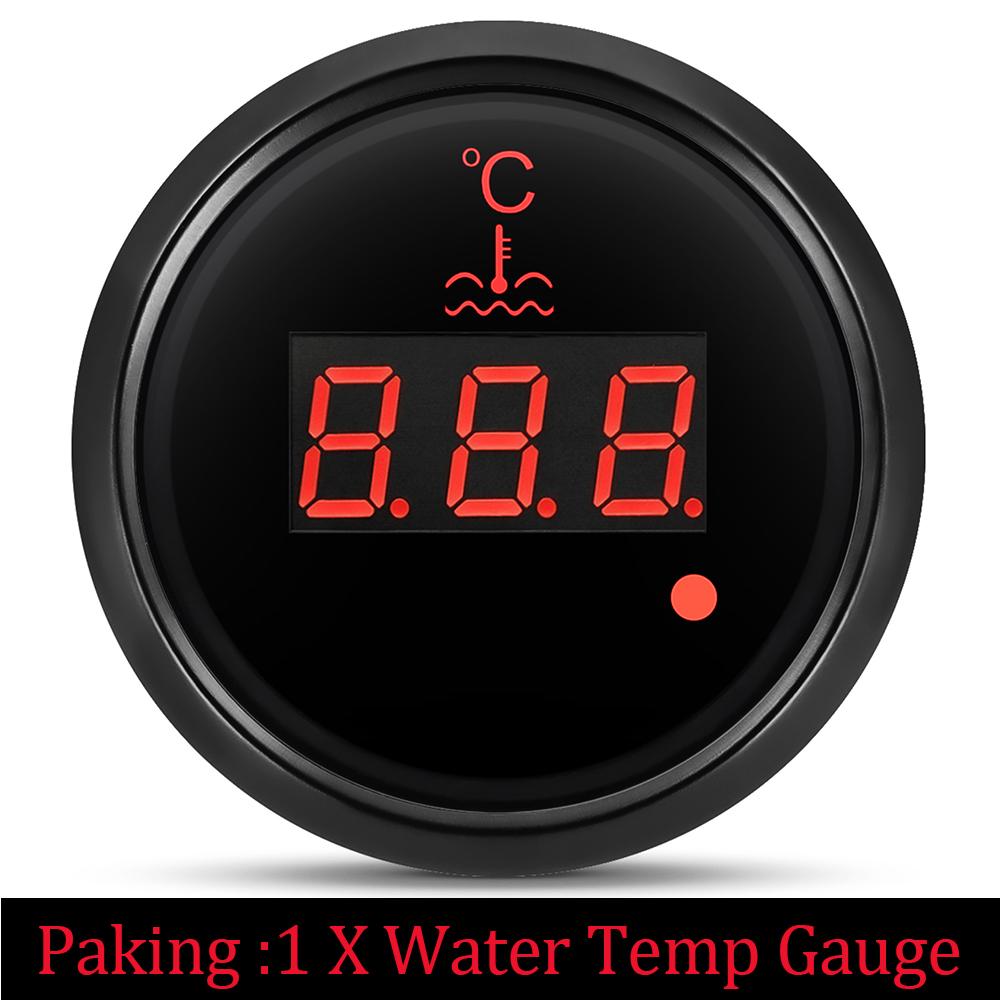 0~120 stopni Celsjusza Wskaźnik Temperatury Wody 52MM Samochodowy Miernik Temperatury Wody Samochodowy Wodoodporny Termometr Wskaźnik z Czujnikiem Wody 1/8 NPT