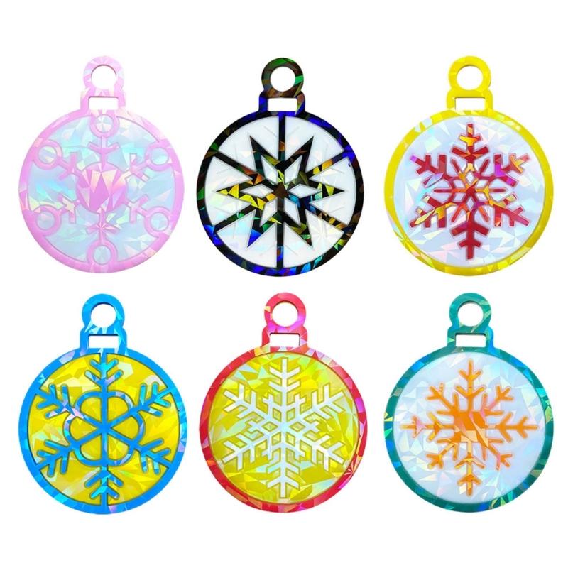 Light and Shadow Keychain Pendant Silicone Molds Christmas Snowflake Holographic Earrings Mold DIY Ornaments Mould Craft
