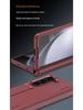 Samsung Fold6 Case with Stand: Protective PC Shell, Integrated Leather, Wrist Strap