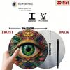 Colorful 2D Metal Eye Wall Art Sign, Ornate Round Hanging Plaque, Intricate Pattern Home Decor Gift