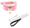 DOKiDOKi Lockable Collar and Leash for Perfect for Punk PU Leather SM SM Choker Heart-Shaped Humans, Walks, Cosplay, Rock, Master, Slave, Padlock,
