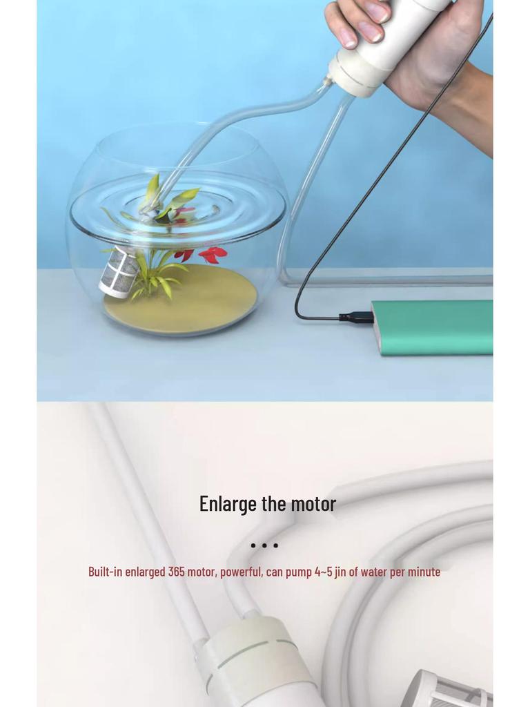 Electric Self-Priming Siphon Pump for Aquarium Water Change & Filtration