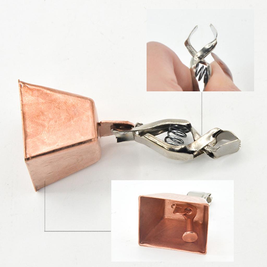 Fishing Bell Alarm Stainless Steel Bite Alert with Copper Finish for Casting Rod Loud Sound Fishing Accessories