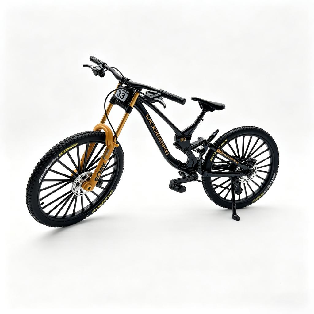 Mini 1:8 Scale Diecast Mountain Bike Model Downhill Bicycle Ornament for Kids Adults Collection