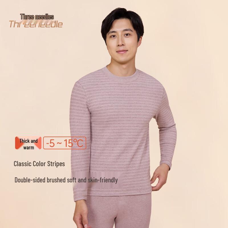 Men s Striped Cotton Blend Thermal Underwear Set XL