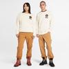 Timberland Letter Logo Patch Round Neck Pullover Sweatshirt Unisex sweatshirt Smoke-White A5TBS-V04