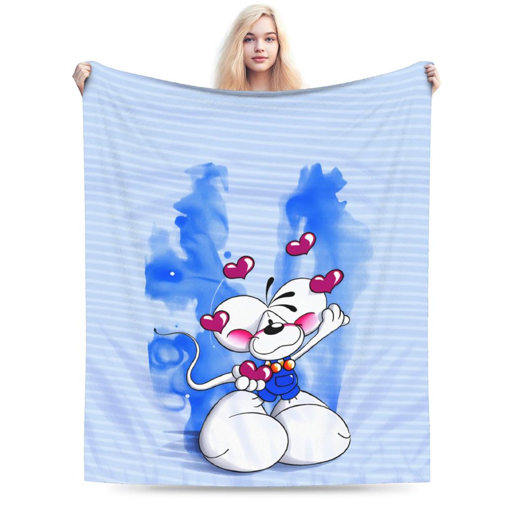 Super Warm Blanket Girls Boys Airplane Travel Diddl Cartoon Throw Blanket Flannel Bedspread For Bedroom Aesthetic Sofa Bed Cover