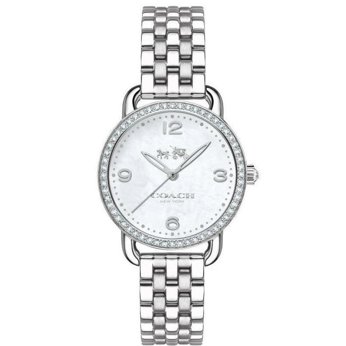 

COACH Delancey Mother of Pearl Dial Ladies Watch серебряный