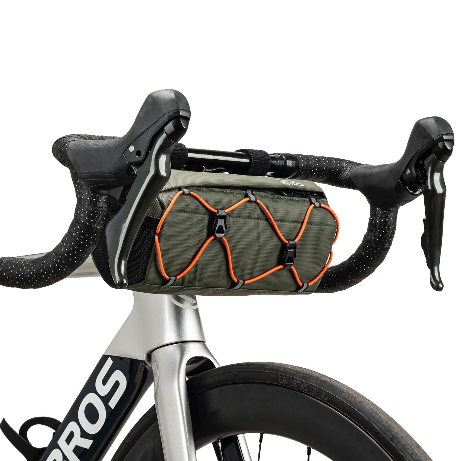 

ROCKBROS Велосипедная передняя большая шестиугольная сумка для мелочей с плечевым ремнем на липучке, легко крепится на руль, для шоссейного, горного и велоспорта, вместимость 2,2 л, 2 способа крепления, зелёный