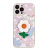 Small fresh for iPhone16 mobile phone case Apple 15promax painted flower holder XSMAX women's soft case