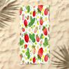 Serviette de Plage Microfibre Fraises Serviette de Bain Absorbante Fruits Légère Séchage Rapide Serviette de Piscine Parfaite pour Hommes et Femmes