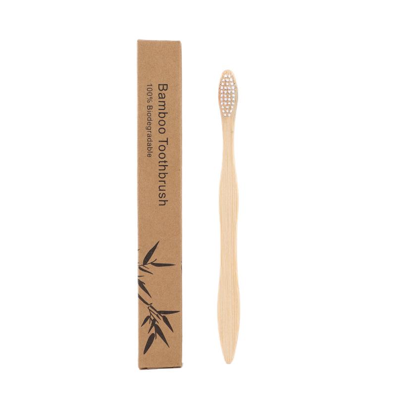 Custom Hotel Home Kraft Box Set Disposable Eco-friendly Biodegradable Bamboo Toothbrush
